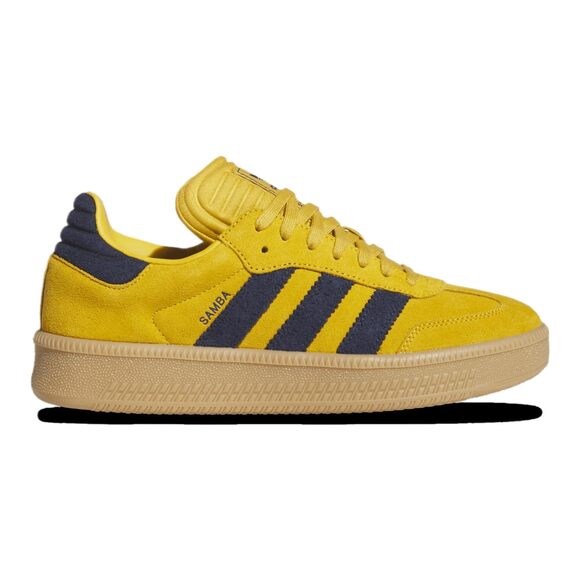 adidas Samba XLG - Men's (JP7781 Bold Gold/Night Indigo/Warn Vanilla) Size 11.5